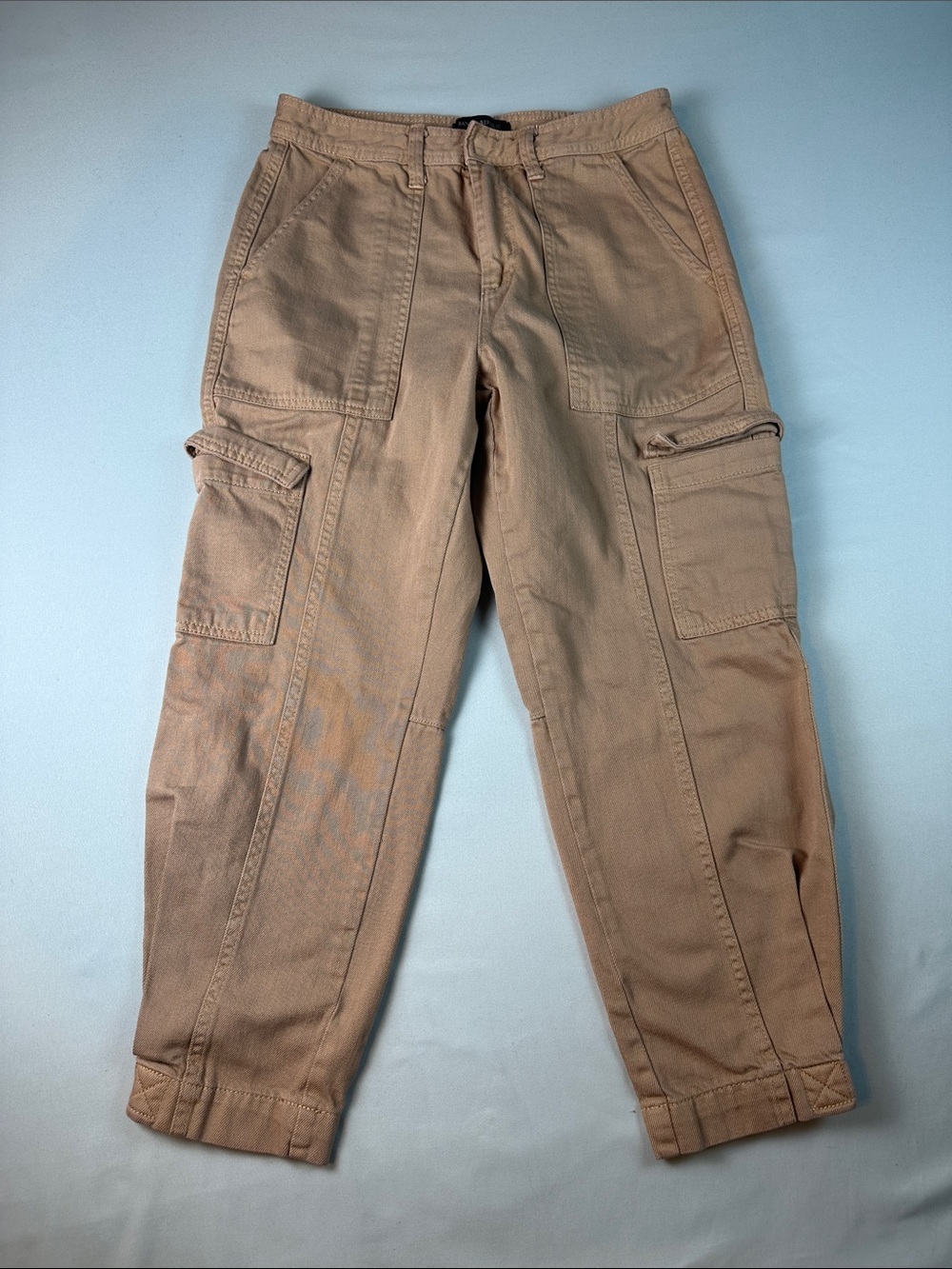 Banana Republic Women’s Cargo Pants Size 2 Petite in Tan Beige Pockets
